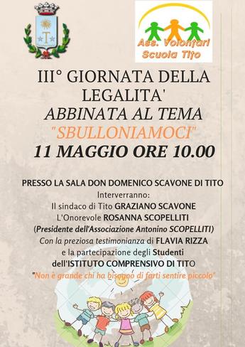3 giornata legalita abbinata tema sbulloniamoci